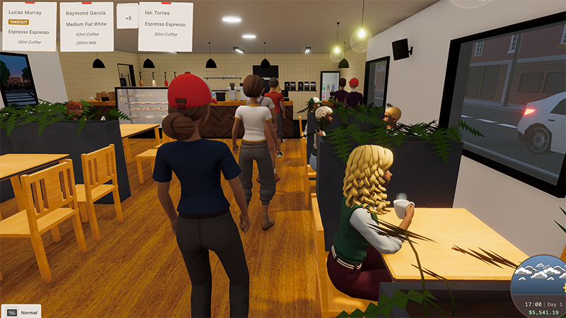 Cup and Counter — Customer queue