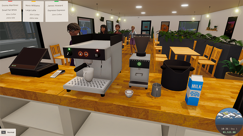 Cup and Counter — Making coffee